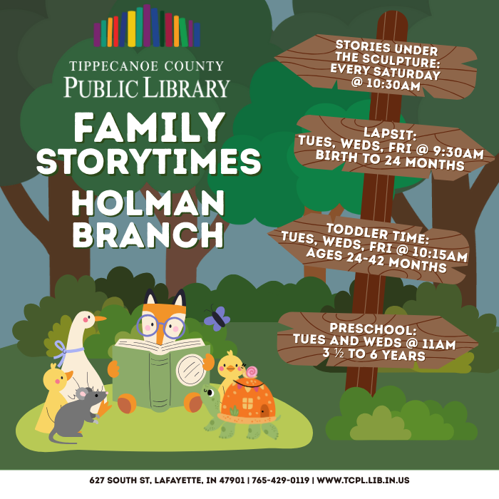 graphic for all family storytimes 