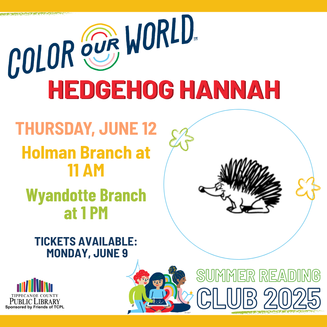 Information about Hedgehog Hannah's visit on June 12th.